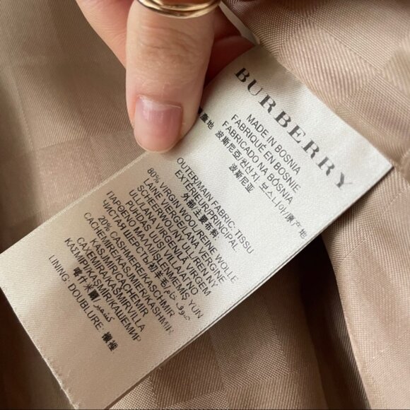 BURBERRY wool-cashmere trench coat - Picture 5 of 13